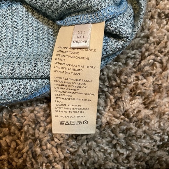 NWT Anthropologie Gray Wide Off Shoulder Sweater Sz Large Lightweight - Picture 11 of 11